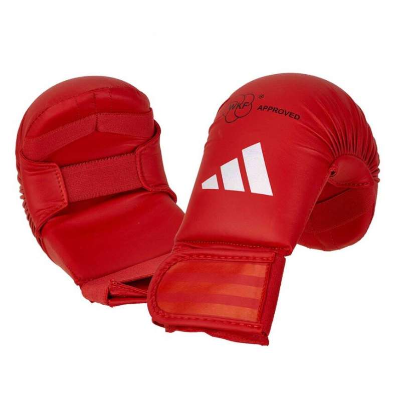 Gants de karaté rouges Adidas WKF