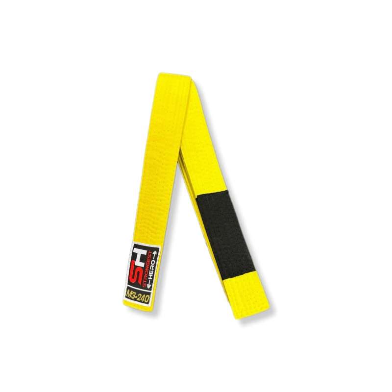 Ceinture BJJ enfant jaune strongest hero