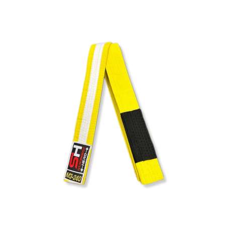 Ceinture BJJ pour enfants jaune/blanc SH