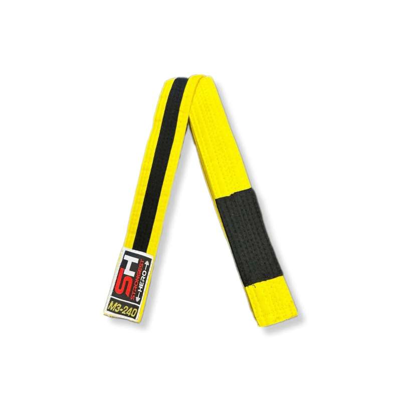 Ceinture de Jiu Jitsu brésilien SH jaune/noir pour enfants