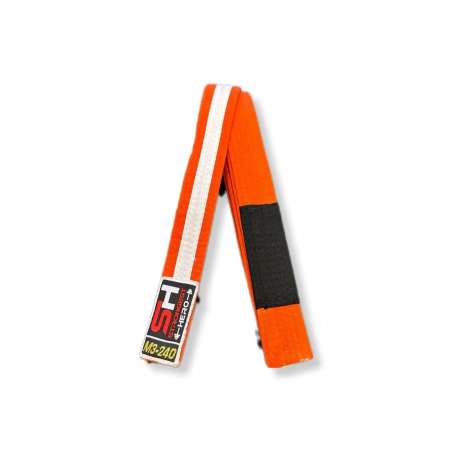 Ceinture BJJ pour enfants orange/blanc SH