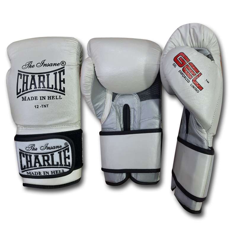 Gants de boxe Charlie Gel Metallic Blancs