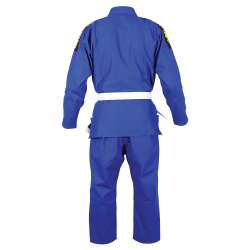 Kimono BJJ infinity Buddha bleu royal + ceinture blanche 2