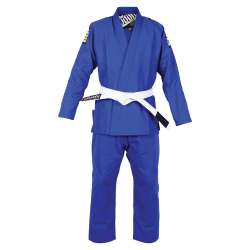 Kimono BJJ infinity Buddha bleu royal + ceinture blanche 1