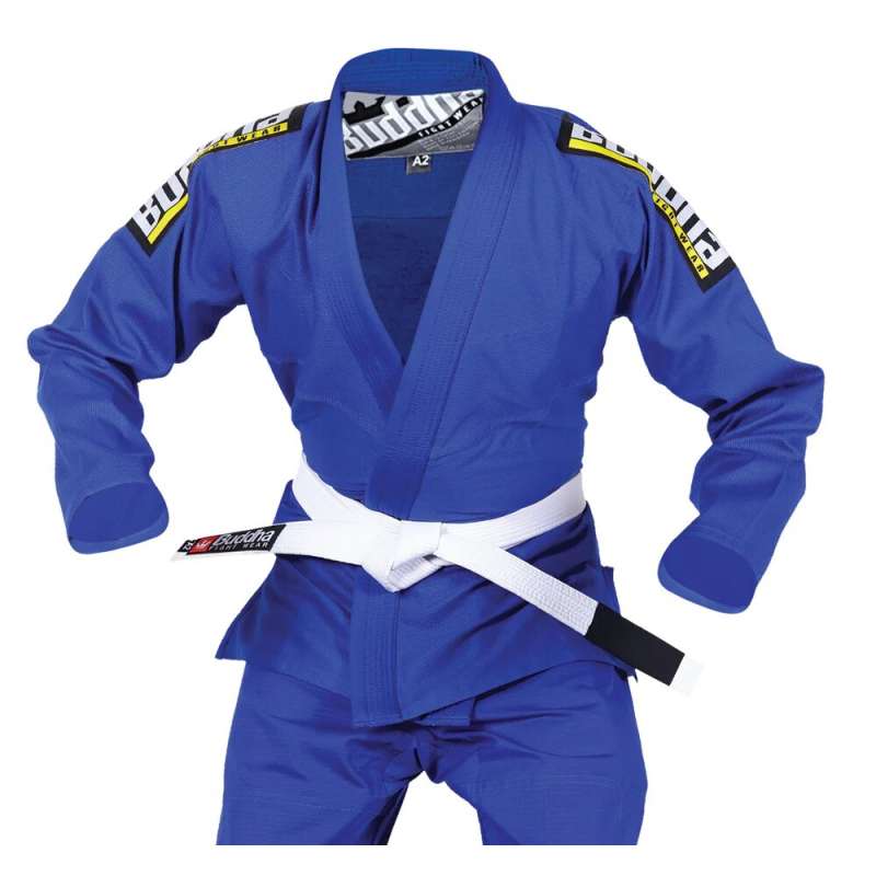 Kimono BJJ infinity Buddha bleu royal + ceinture blanche