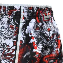 Short Muay Thai Bouddha dragon rouge 2