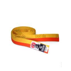 Ceinture de taekwondo Daedo jaune orange