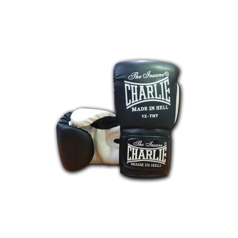 Gants de boxe Charlie kaos noir blanc