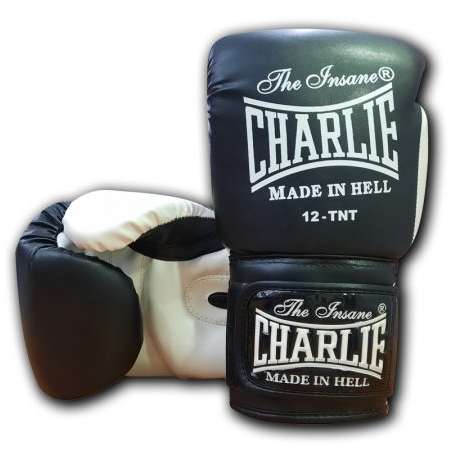 Gants de boxe Charlie kaos noir blanc