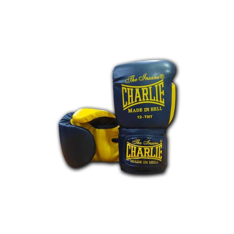 Gants de muay thai Charlie kaos noir jaune