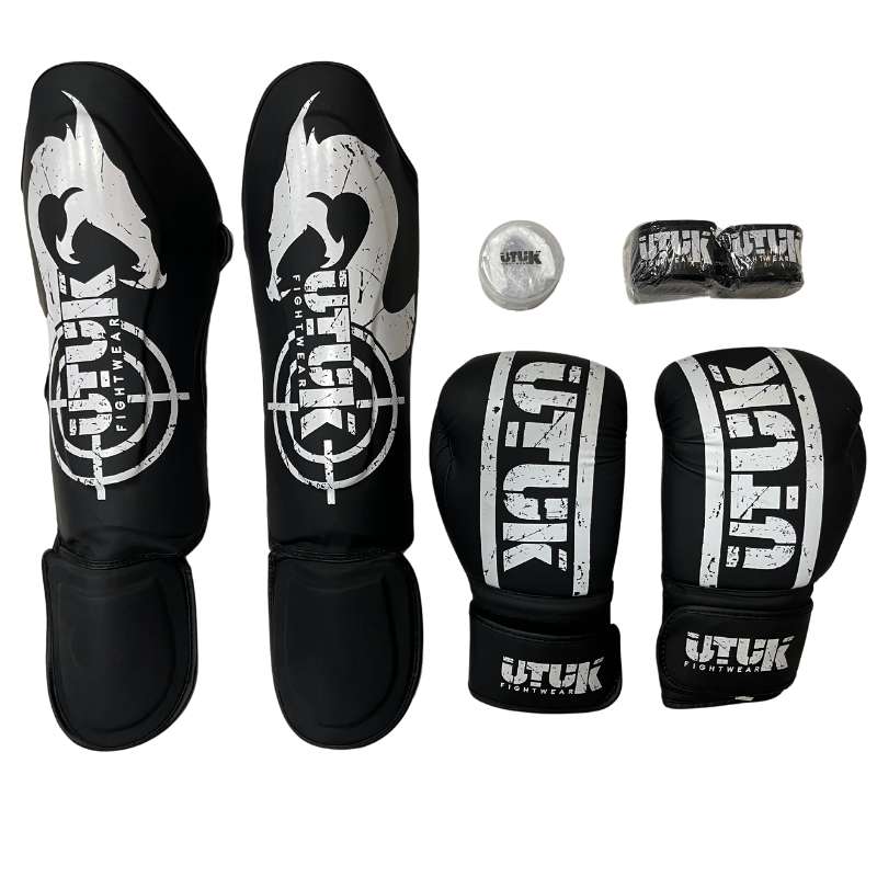 Pack muay thai Utuk Hunter noir blanc