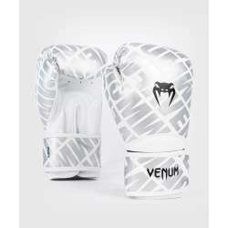 Gants de Muay Thai Venum contender 1.5 argent blanc