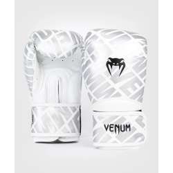 Gants de Muay Thai Venum contender 1.5 argent blanc 1