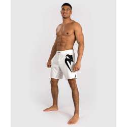 Short de combat Venum light 5.0 blanc noir 2