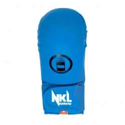 Gants de karate NKL bleu (sans doigt)