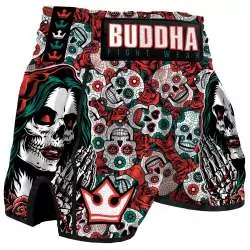 Shorts Buddha kick boxing mexican (rouge)