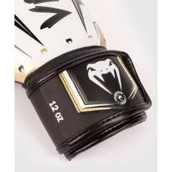 Gants de boxe Venum elite evo blanc or (2)