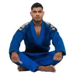 Kimono JJB Tatami nova aboslute bleu + ceinture JJB (1)