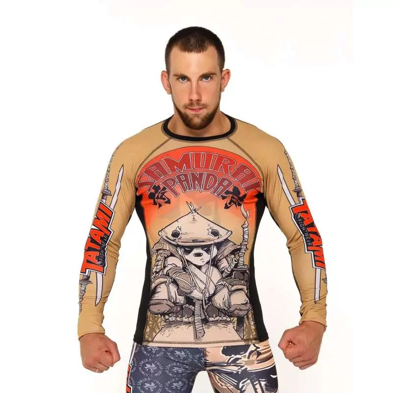 Rashguard de grappling Tatami samurai panda manches longues