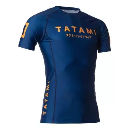 Rashguard grappling katakana Tatami bleu