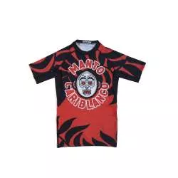 Rashguard grappling Manto cariblanco (noir/rouge)2