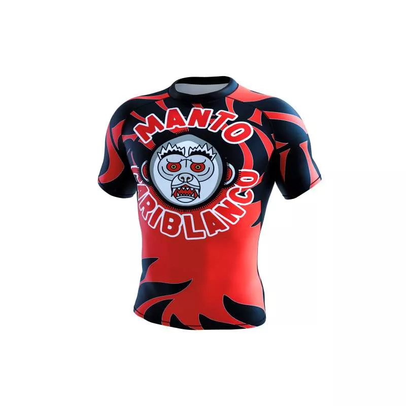 Rashguard grappling Manto cariblanco (noir/rouge)