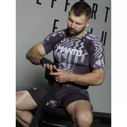 Rashguard BJJ no gi Manto fragments (noir/gris)6