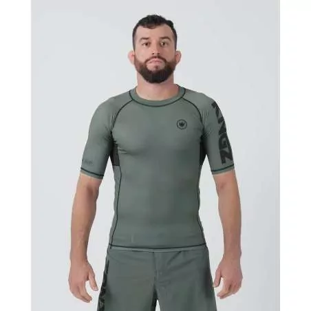 Rashguard MMA Kingz kore V2 (vert) manches courtas