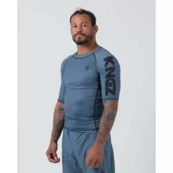 Rashguard no gi Kingz kore V2 (bleu) manches courtas 1