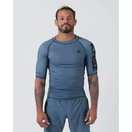 Rashguard no gi Kingz kore V2 (bleu) manches courtas