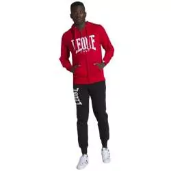 Sweat à capuche zippé Leone avec grand logo (rouge) 2