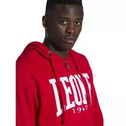 Sweat à capuche zippé Leone avec grand logo (rouge) 1