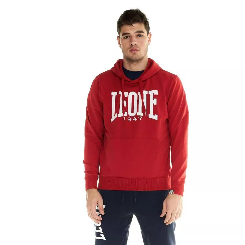 Sweats à capuche Leone avec grand logo (rouge)