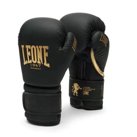 Gants de boxe Leone GN059D noir et or