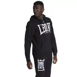 Sweat à capuche zippé Leone big logo (noir) 2