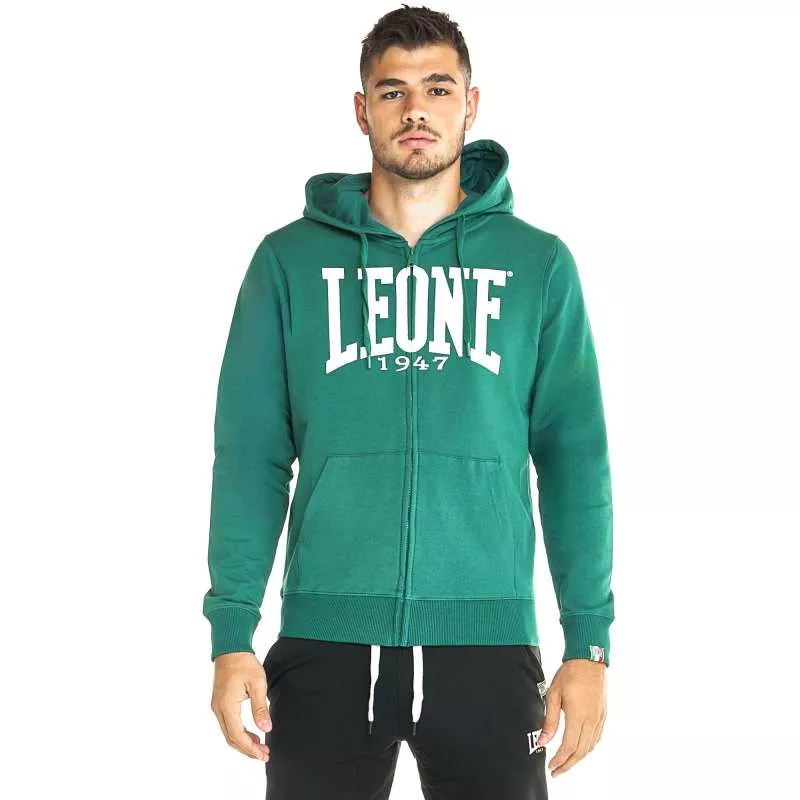 Veste zippée Leone big logo (vert foncé)