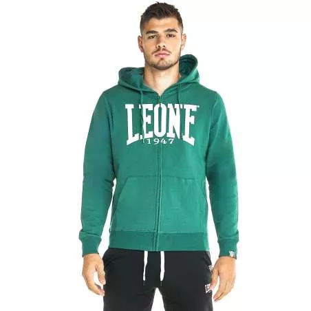 Veste zippée Leone big logo (vert foncé)