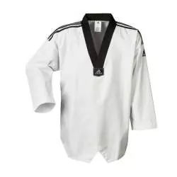 Dobok de taekwondo Adidas Adi-Club II (rayures noires) 1