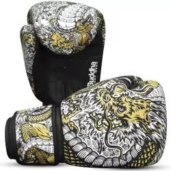 Gants muay thai Buddha fantasy dragon (blanc) 3