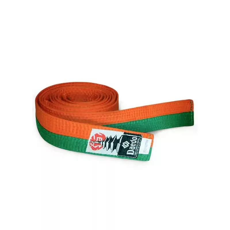 Ceinture de taekwondo Daedo (orange/vert)