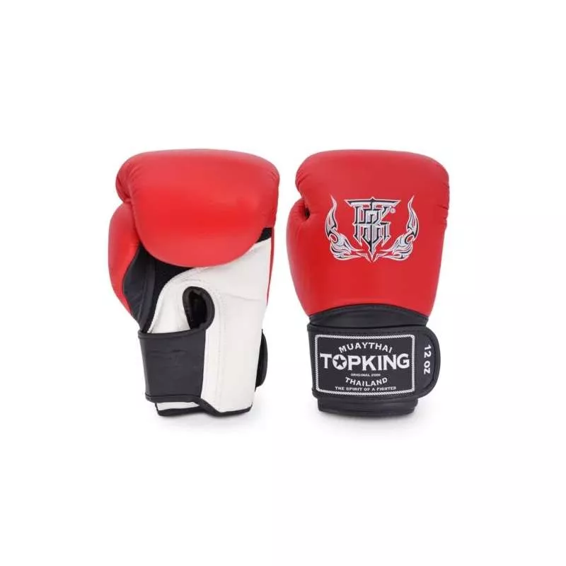 Gants boxe Top King super air (rouge/blanc/noir)