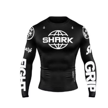 Rashguard MMA Shark boxing SkB97 noir (1)