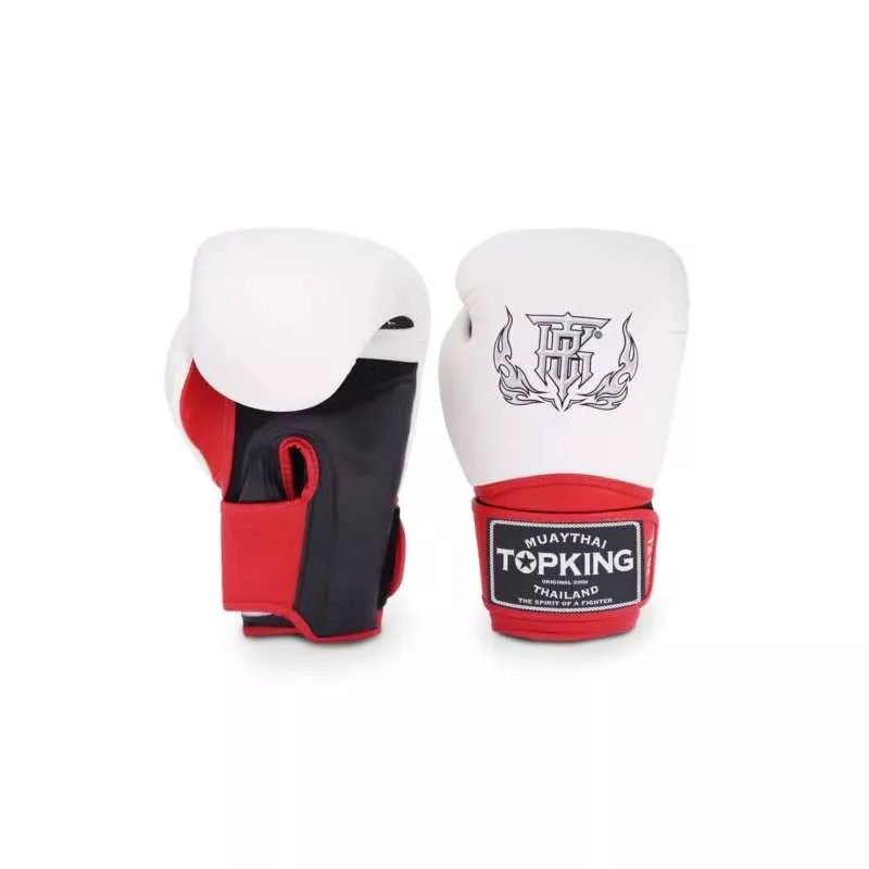 Gants Top King super air triple tone (blanc/rouge/noir)