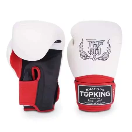 Gants Top King super air triple tone (blanc/rouge/noir)