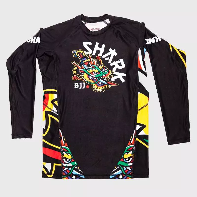 Rashguard  Shark boxing tokyo (noir)