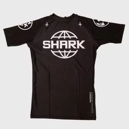 Rashguard manches courtes Shark boxing SKB97 (noir)