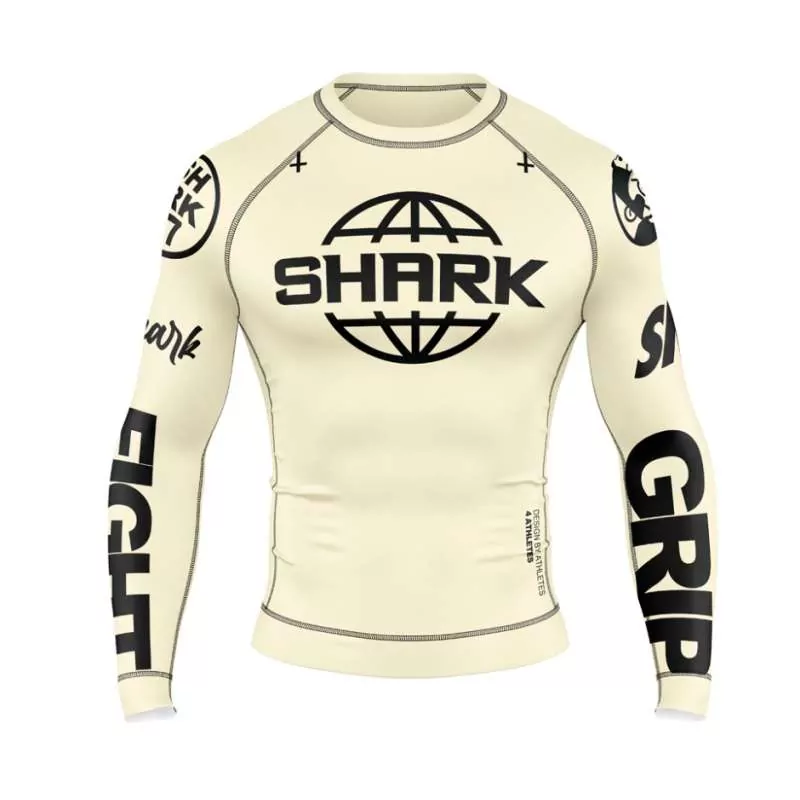 Rashguard SKB97 Shark grappling (beige)