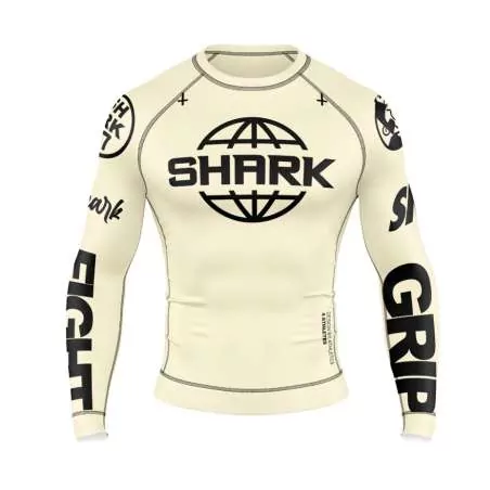 Rashguard SKB97 Shark grappling (beige)