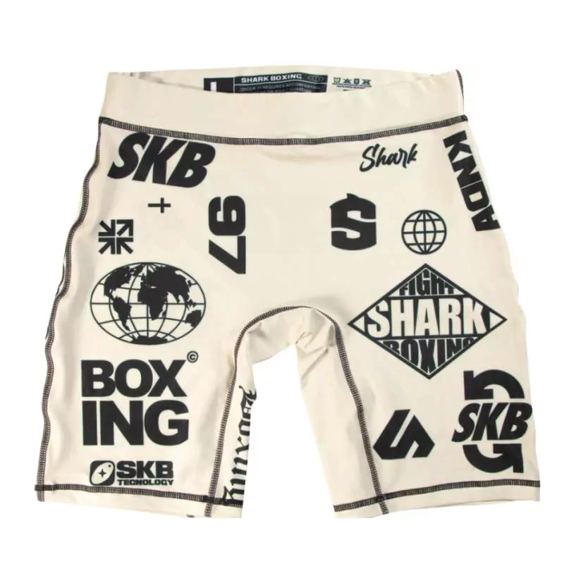 Pantalon grappling lycra Shark SKB97 (beige)