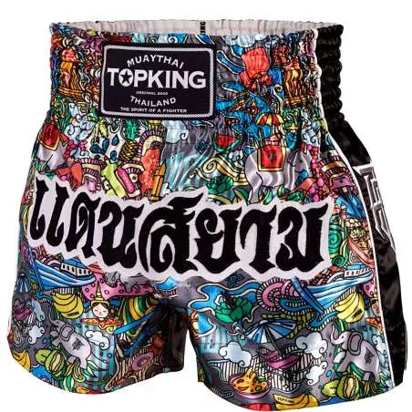 Shorts muay thai Top King Boxing 225 (noir)